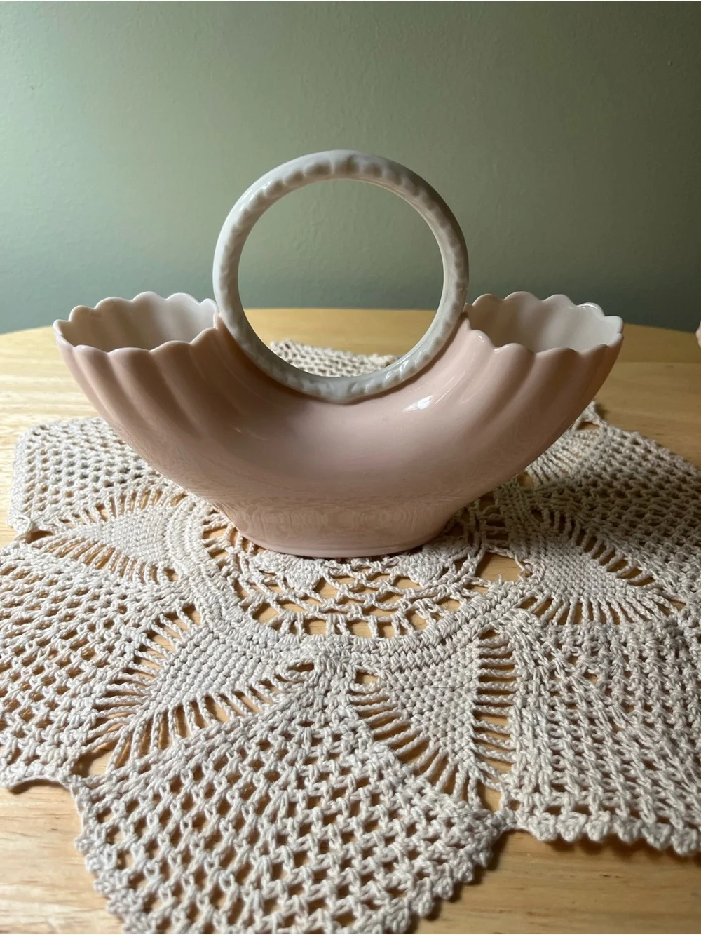 Rare Coral/Pink Lenox Set With A Green Mark